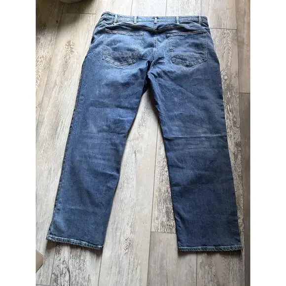 The‎ Foundry Supply Co. flex dark blue denim jeans straight leg men size 46x32 - Picture 2 of 4